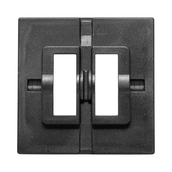 картинка Пластина переходная для 1-кл./2-кл. выключателя IP44 Эпика черн. EKF UP1-SWB-44