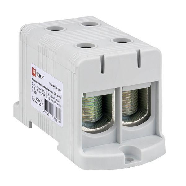 картинка Клемма силовая вводная двойн. КСВ 35-150кв.мм сер. PROxima EKF kvs2-35-150-grey