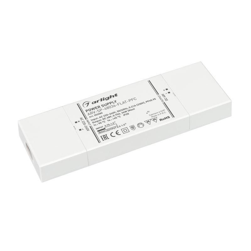 Блок питания ARV-SP-48036-FLAT-PFC 48В 0.75А 36Вт IP20 пластик Arlight 052080