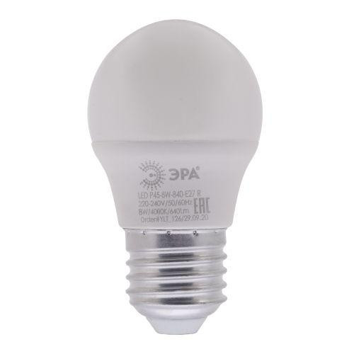 картинка Лампа светодиодная RED LINE LED P45-8W-840-E27 R 8Вт P45 шар 4000К нейтр. бел. E27 Эра Б0049645