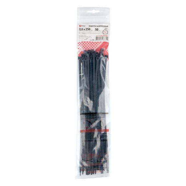 картинка Хомут P6.6 3.6x250 FlexLock стандартный черн. (уп.50шт) PROxima EKF plc-fl-ctsb-3.6x250-r