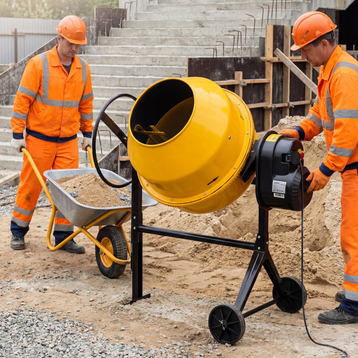 картинка Бетоносмеситель B-180, 700 Вт, 180 л Denzel
