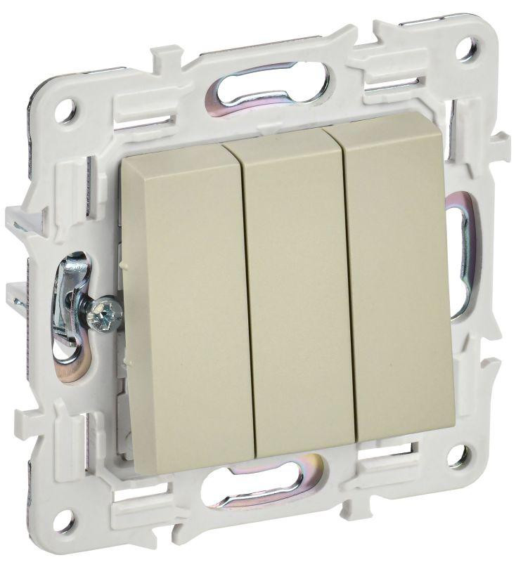 картинка Выключатель 3-кл. SKANDY 10А SK-V11B беж. IEK SK-V30-0-10-K10