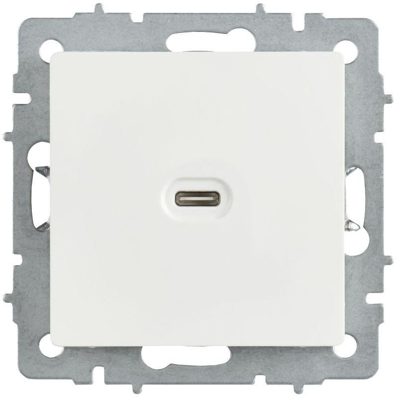 картинка Розетка СП BRITE USB C 65Вт высокоскор. заряд. РЮ12-1-БрБ бел. IEK BR-U13-065-K01