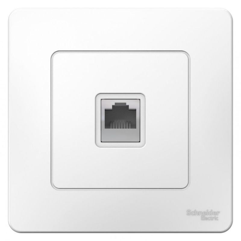 картинка Розетка телефонная 1-м СП Blanca RJ11 бел. SE BLNIS011001