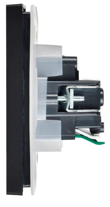 Розетка СП FORTE&PIANO16А IP44 FP119 с заземл. защ. шторки с крышкой безвинт. крепл. черн. IEK FP-R16-16-1-44-K02