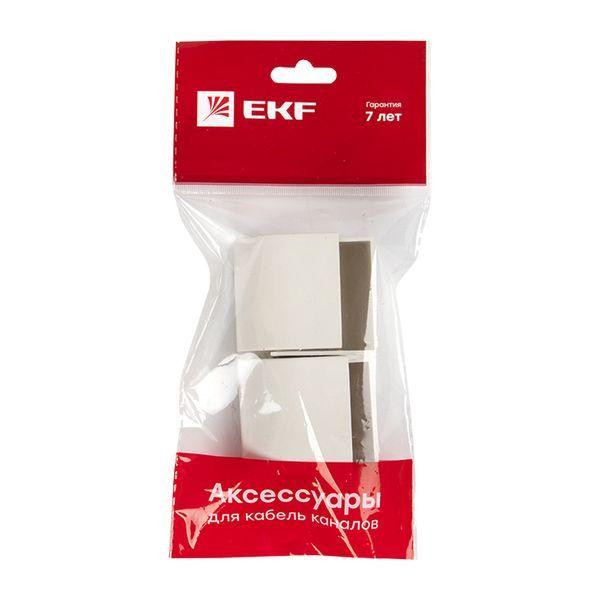картинка Заглушка 40х25 бел. Plast PROxima (уп.4шт) EKF ecw-40-25x4