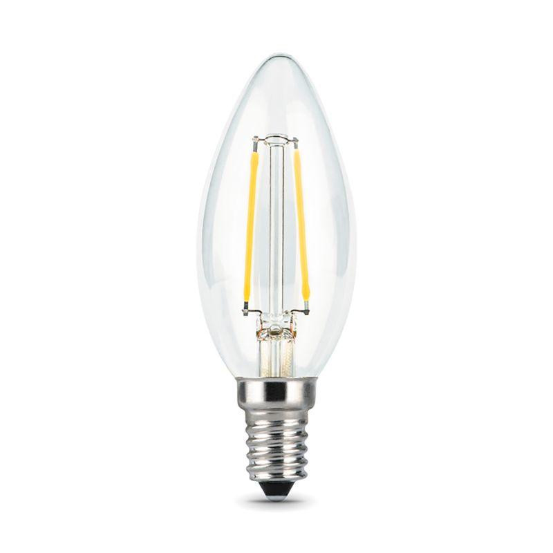 картинка Лампа светодиодная филаментная Black Filament 9Вт свеча 2700К тепл. бел. E14 680лм GAUSS 103801109