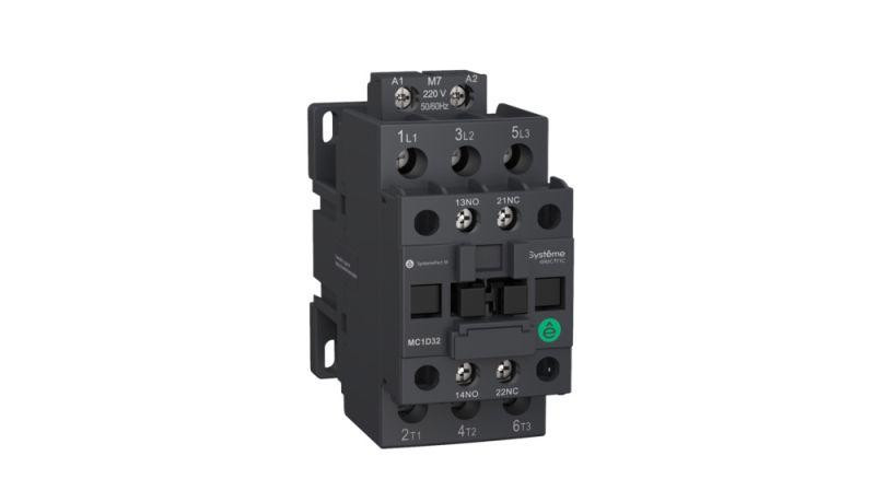 Контактор MC1D 3п 32А НО+НЗ 24В DC с пониж. током потребл. катушки SE MC1D32BL
