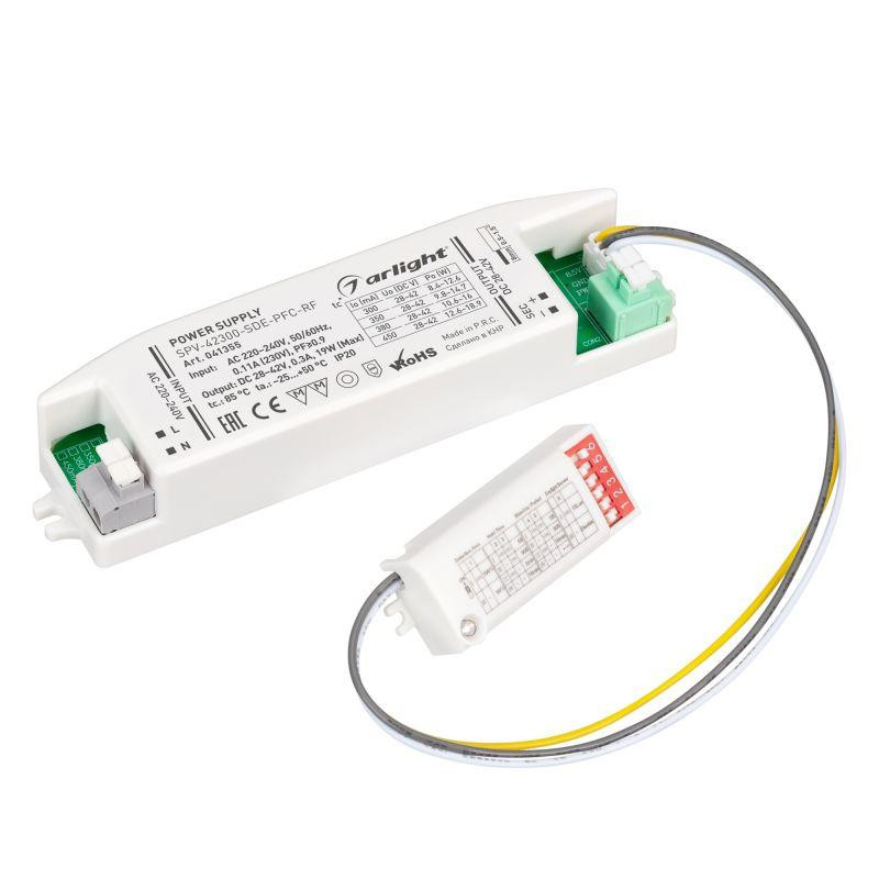 Блок питания SPV-42300-SDE-PFC 28-42В 300мА 19Вт 5.8ГГц IP20 пластик Arlight 041355