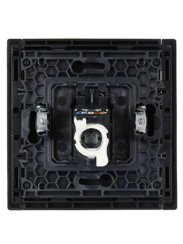 картинка Розетка компьютерная RJ45 кат.5E FORTE&PIANO FP132 черн. IEK FP-K10-1-K02
