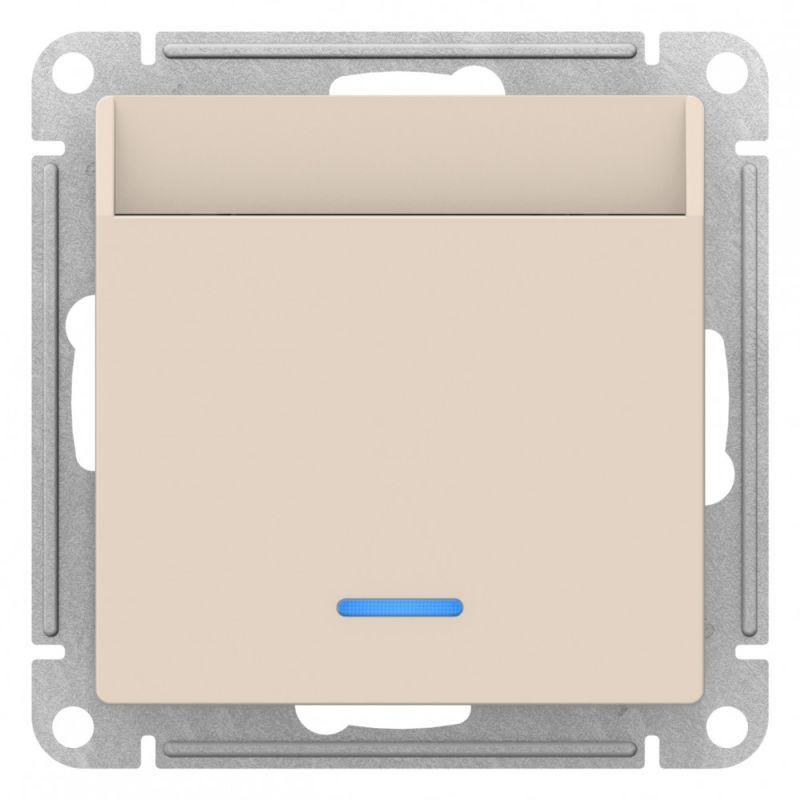 картинка Выключатель карточный СП AtlasDesign 10А IP20 без задержки времени механизм беж. SE ATN000267