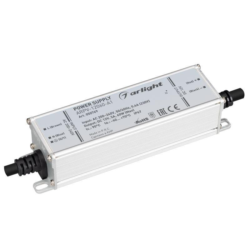 Блок питания ARPV-12060-A1 12В 5.0А 60Вт IP67 металл Arlight 050769