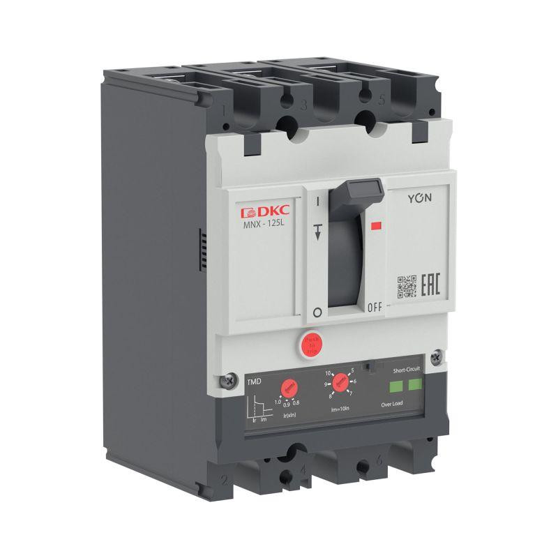 Выключатель автоматический в литом корпусе YON pro MNX125L 3P 125А 70кА при AC415V расц. TMD YON MNX125L3PTMD0125