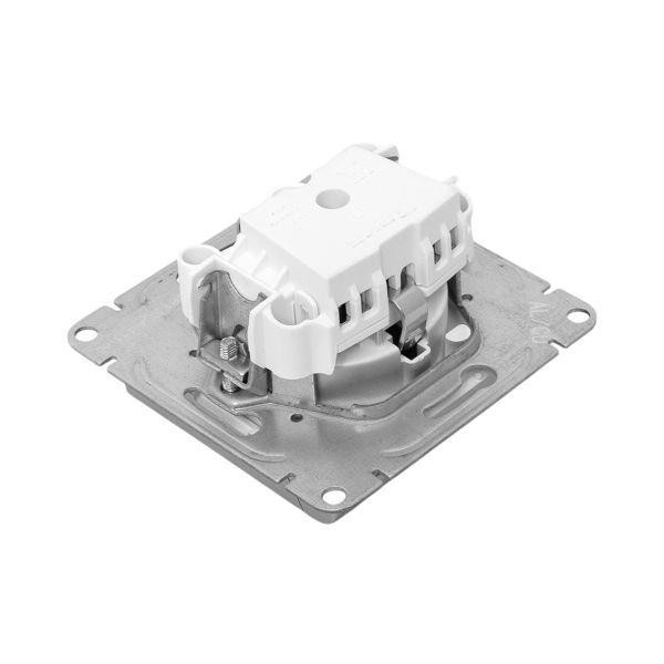 картинка Розетка СП Эпика 16А IP44 с заземл. защ. шторки с крышкой механизм алюм. EKF UP1-SOA-111-44
