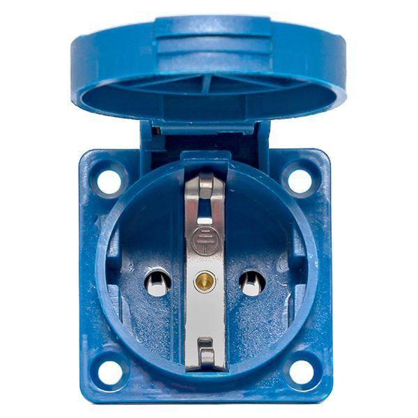 картинка Розетка панельная 112 скрытая 2P+PЕ 16А 220В IP44 с защ. крышкой EKF ps-112-16-220