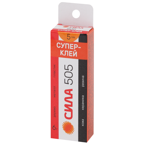 картинка Супер-клей 6г 505-6 пластик (туба в кор.) СИЛА Б0033120