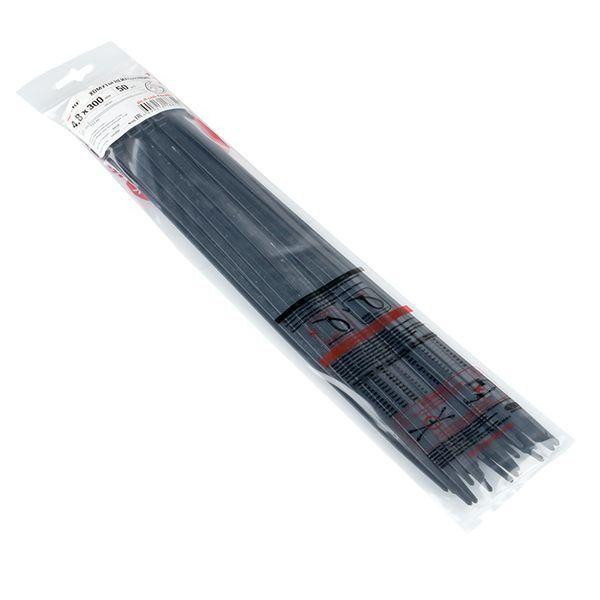 картинка Хомут P6.6 4.8x300 FlexLock стандартный черн. (уп.50шт) PROxima EKF plc-fl-ctsb-4.8x300-r