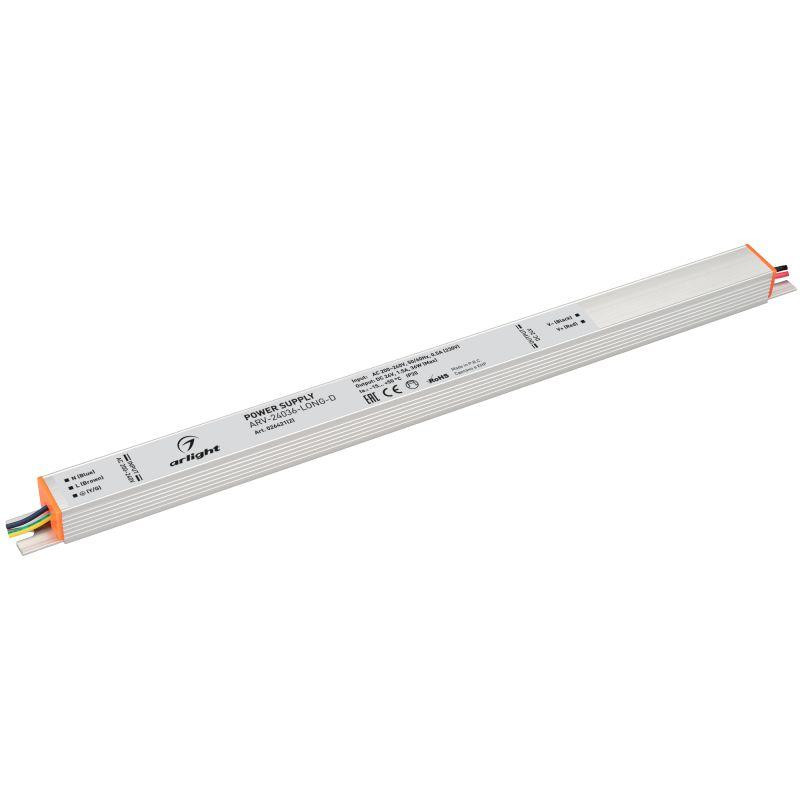 Блок питания ARV-24036-LONG-D 24В 1.5А 36Вт IP20 метал. Arlight 0264212