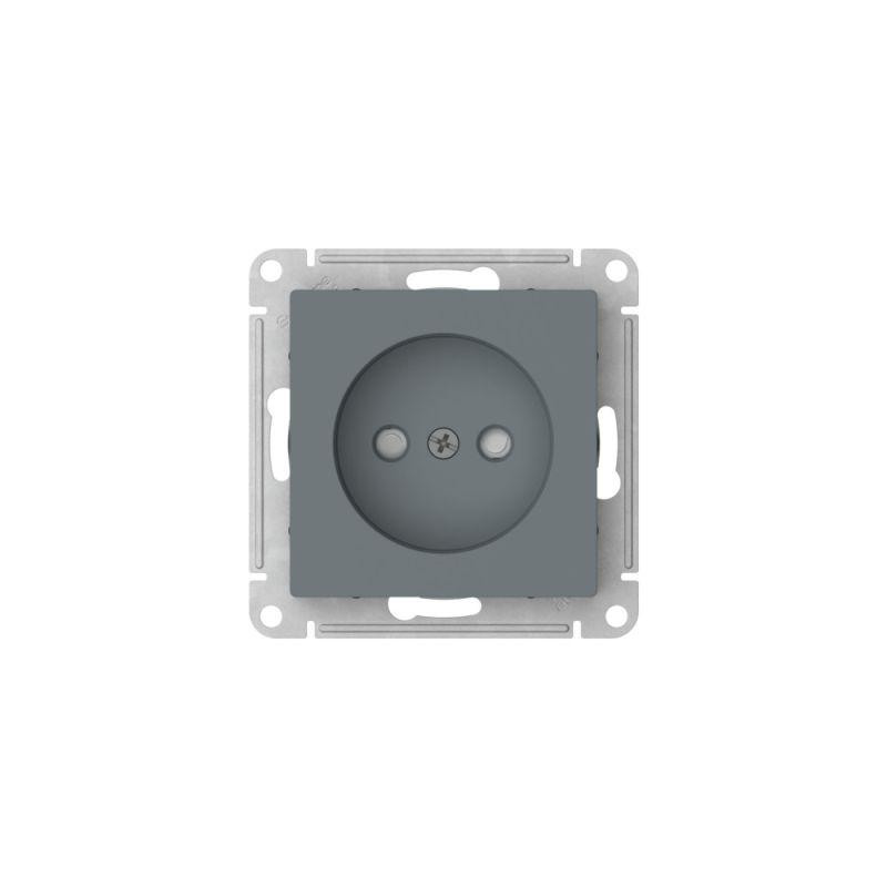 картинка Розетка AtlasDesign 16А без заземл. защ. шторки быстрозажим. клем. механизм грифель SE ATN000749S