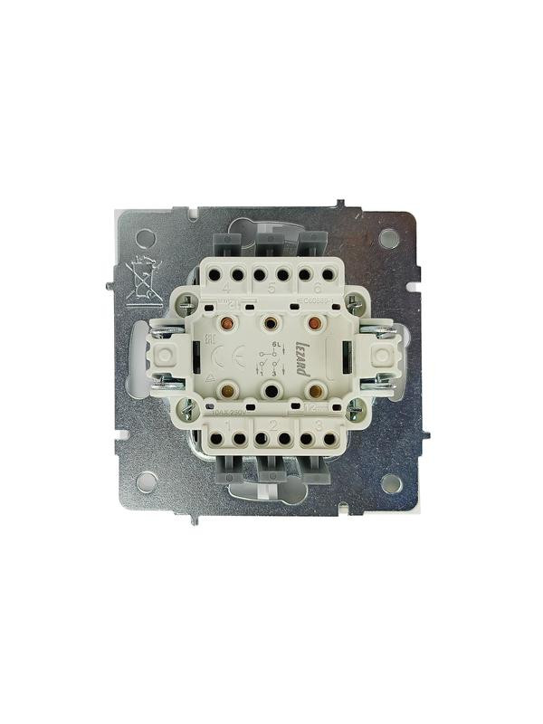 картинка Выключатель 2-кл. СП ZIMA IP20 10А безвинт. зажим бел. LEZARD 704-0288-101QC