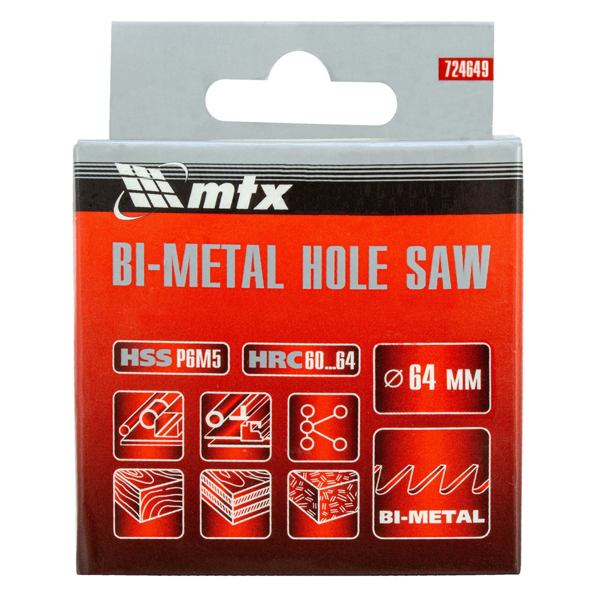 картинка Коронка Bimetal, 64 мм Matrix