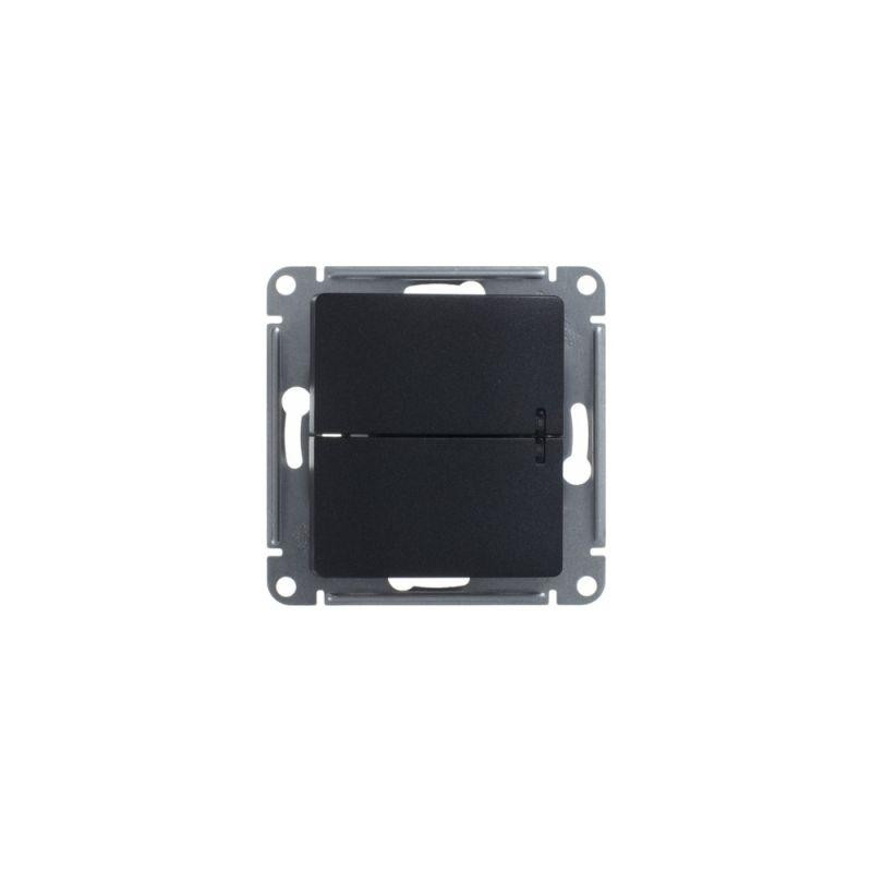 картинка Выключатель 2-кл. СП Glossa 10А IP20 (сх. 5а) 10AX с подсветкой механизм антрацит SE GSL000753