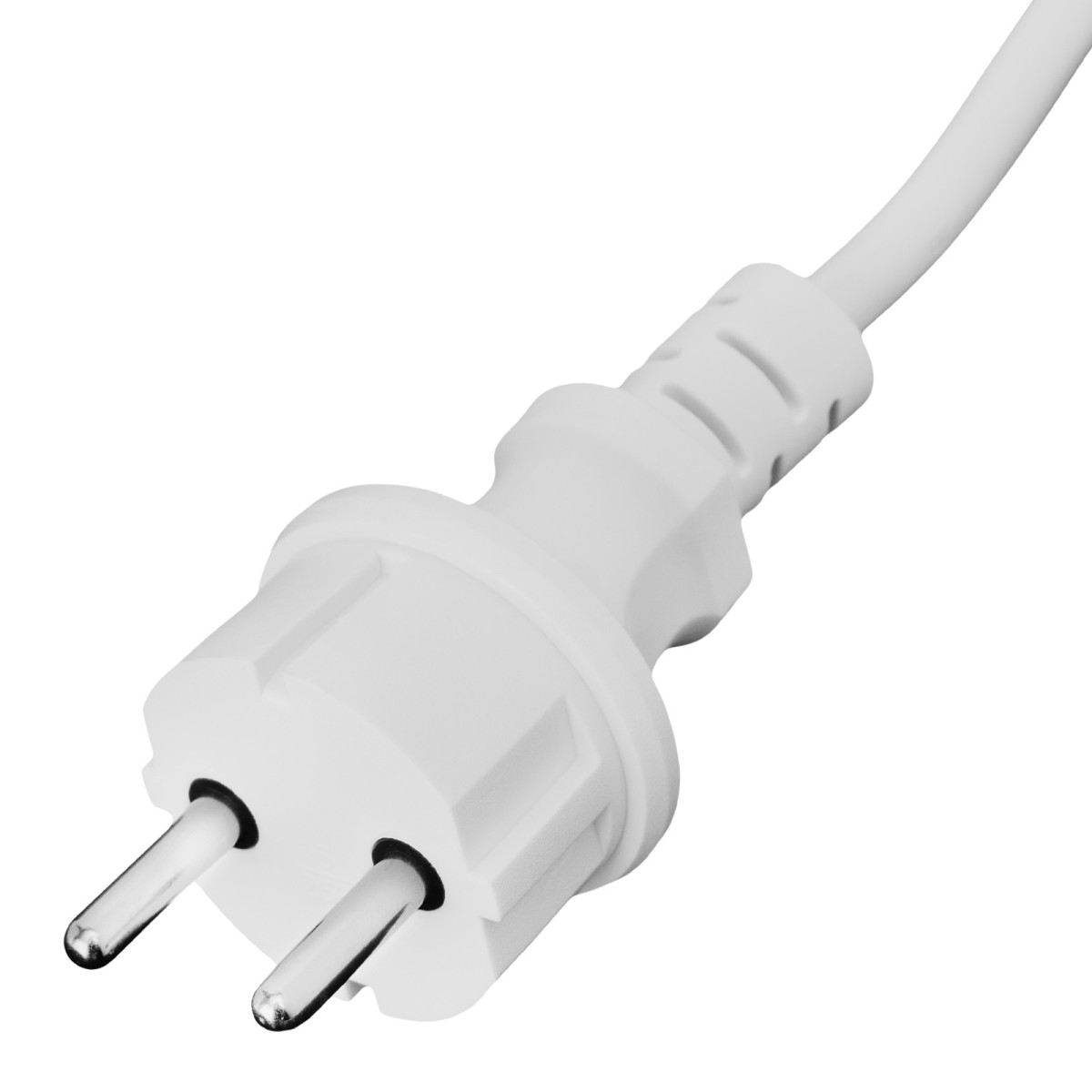 картинка Шнур сетевой Energy Series, ПВС, 3 м, 2 x 1,5 мм, с неразборной вилкой, белый, Denzel