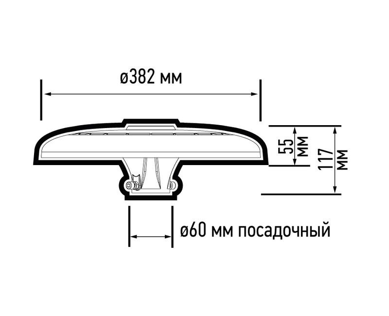 картинка Светильник светодиодный PGL 05 60Вт 3000К BL ДТУ уличный парковый IP65 Pro JazzWay 5060043