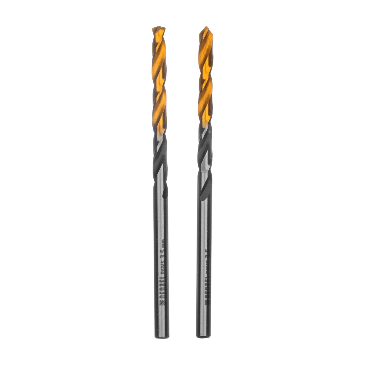 Сверло спиральное по металлу 3,5 x 70мм, Р6М5, Golden Tip, многогранная заточка, 2шт. Denzel
