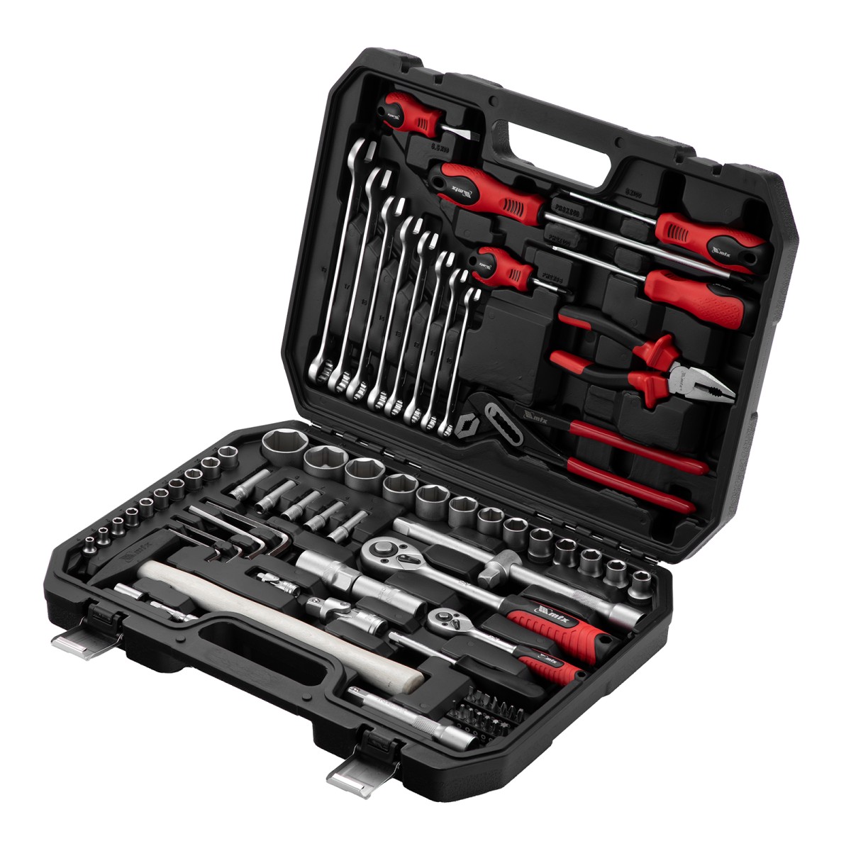 Набор инструментов, 1/2", 1/4", пластиковый кейс 76 предметов MTX