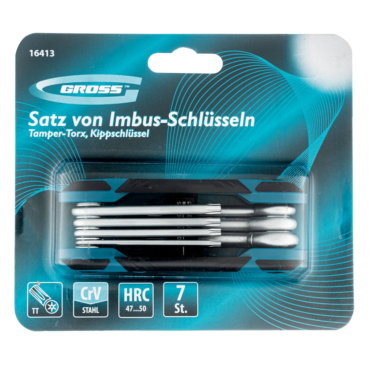 картинка Набор ключей имбусовых Tamper-Torx , складные, 8 шт, CrV Gross