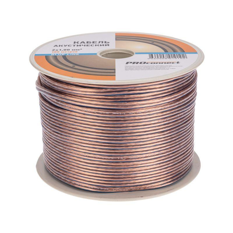 картинка Кабель Stereo 2х1.0 BLUE LINE бухта (м) PROCONNECT 01-6205-6