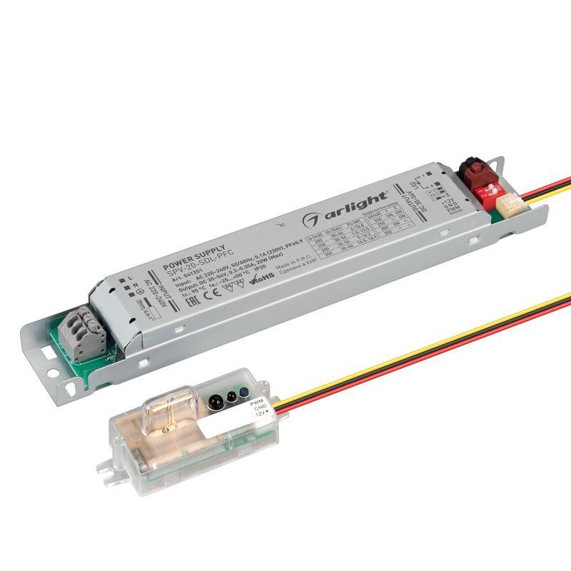 Блок питания SPV-20-SDL-PFC 30-54В 0.2-0.35А 20Вт IP20 метал. Arlight 041351