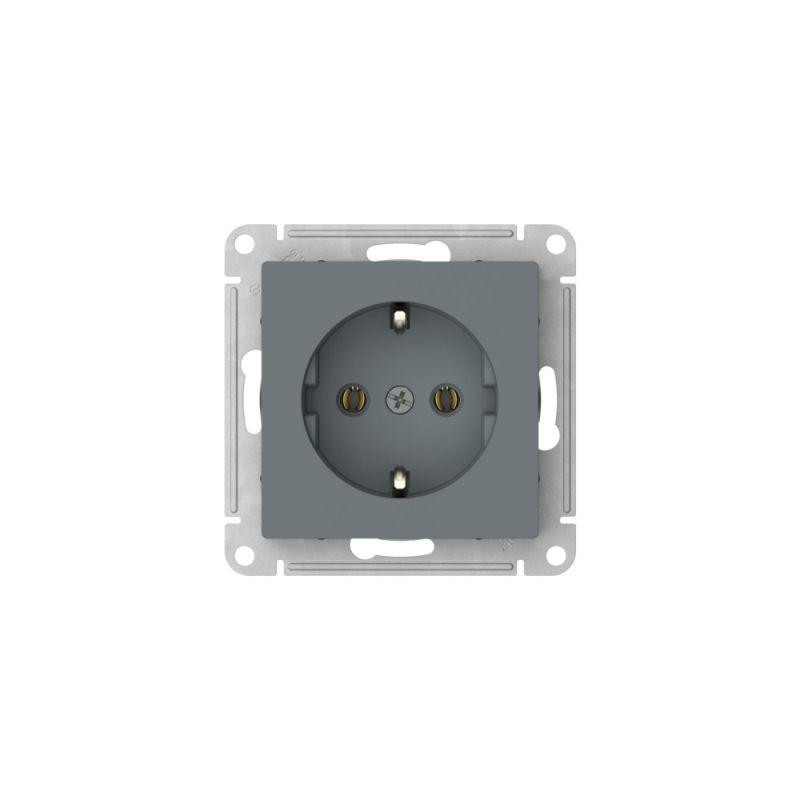 картинка Розетка AtlasDesign 16А с заземл. быстрозажим. клем. механизм грифель SE ATN000743S