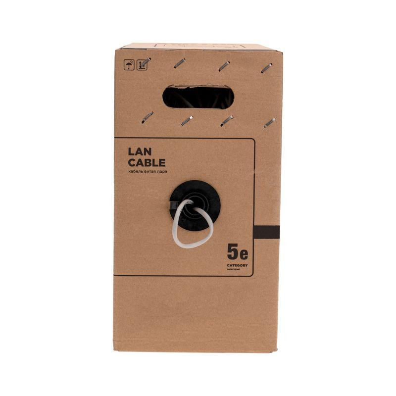 картинка Кабель витая пара U/UTP кат.5E 2х2х24AWG solid CU PVC сер. (м) Rexant 01-0023-R