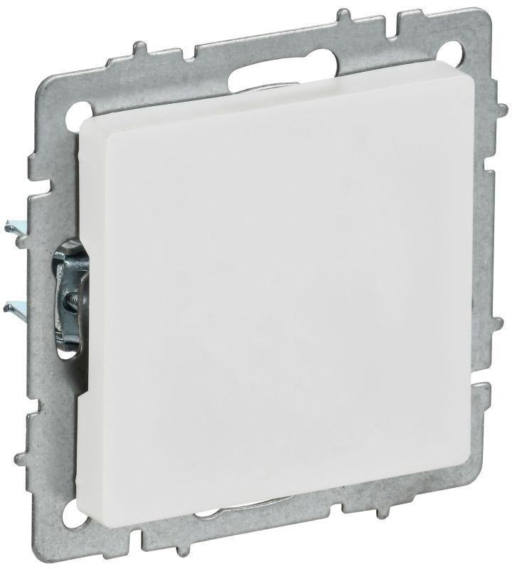 картинка Заглушка BRITE МЗ10-БрАБ с суппортом механизм арктич. бел. IEK BR-PL10-K91