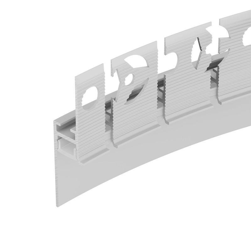 Профиль PLINTUS-FANTOM-BENT-H20-SIDE-2000 WHITE L2000 алюм. Arlight 043674(1)