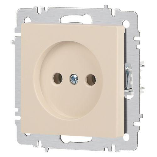 Розетка 1-м СП Accent 6-201-02 16А IP20 250В 2P сл. кость Intro Б0063659
