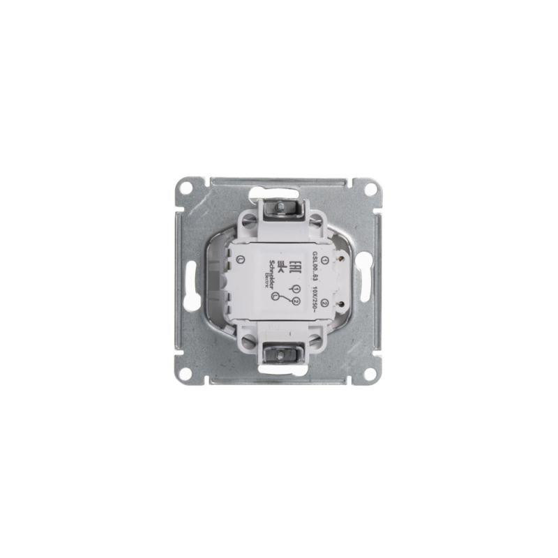 картинка Переключатель проходной 1-кл. СП Glossa 10А IP20 (сх. 6а) 10AX с подсветкой механизм бел. SE GSL000163