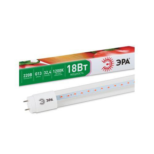 картинка Лампа светодиодная FITO-18W-RB-Т8-G13-NL 18Вт T8 линейная 96LED 2835 IP20 35000ч для растений красн./син. спектр стекло Эра Б0042990