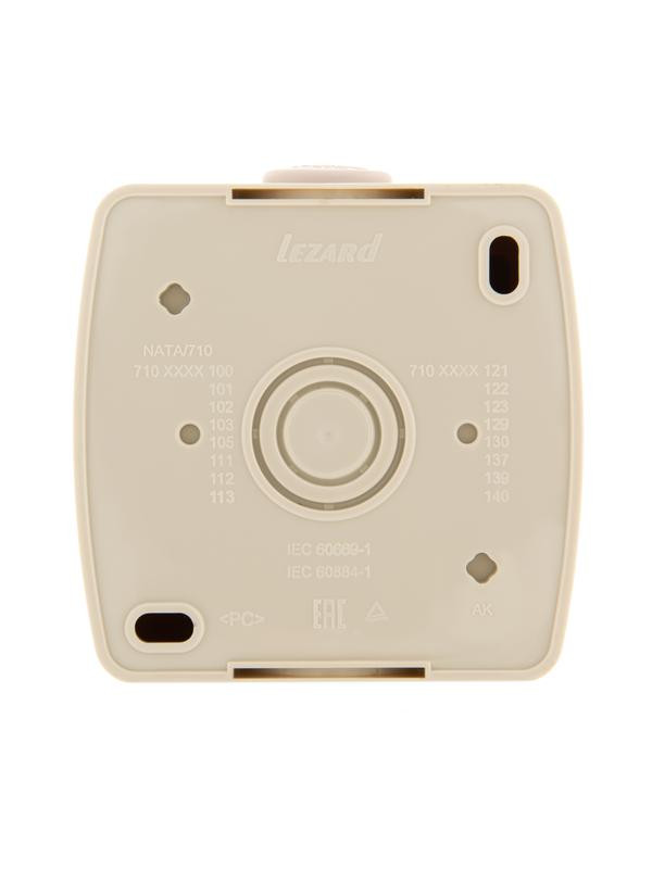 картинка Розетка телевизионная оконечная TV ОП Nata 16А IP20 крем. LEZARD 710-0300-130