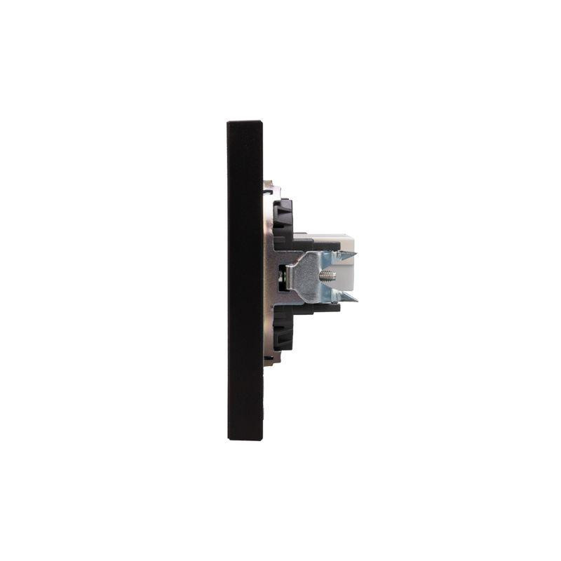 Розетка компьютерная СП STRONG MIELE RJ45 кат.6 антрацит Kranz KR-78-0724-5