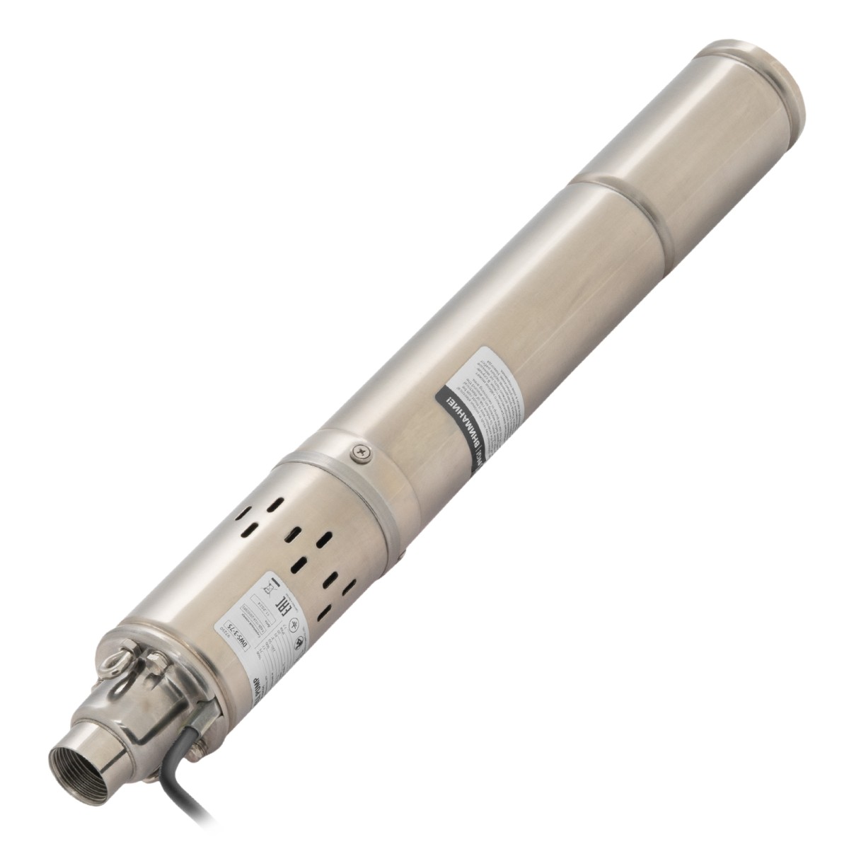 картинка Скважинный насос DWS-3-75, винтовой, диаметр 3", 500 Вт, 1600 л/ч, напор 75 м Denzel