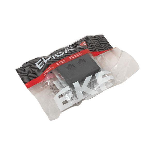 картинка Розетка компьютерная 2-м СП Эпика RJ45 кат.5 механизм черн. EKF UP1-SOB-2RJ45-5