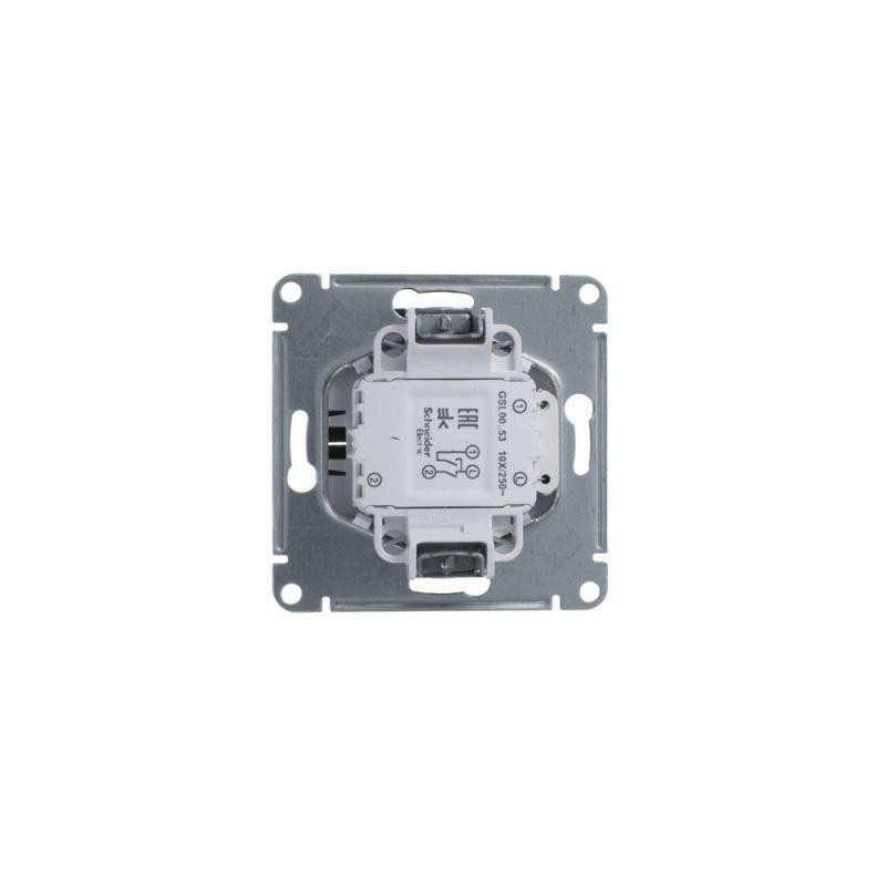 картинка Выключатель 2-кл. СП Glossa 10А IP20 (сх. 5а) 10AX с подсветкой механизм антрацит SE GSL000753