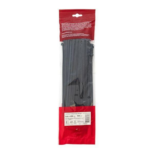 картинка Хомут P6.6 4.8х250 FlexLock стандартный черн. (уп.100шт) PROxima EKF plc-fl-ctsb-4.8x250