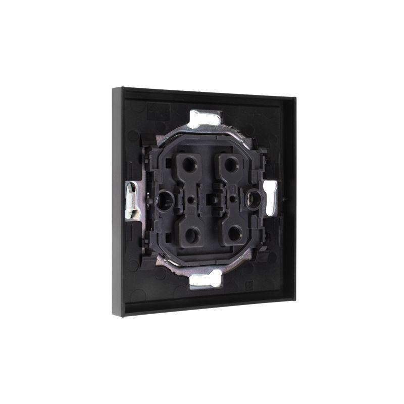 картинка Переключатель проходной 2-кл. СП STRONG 10А антрацит Kranz KR-78-0709-5