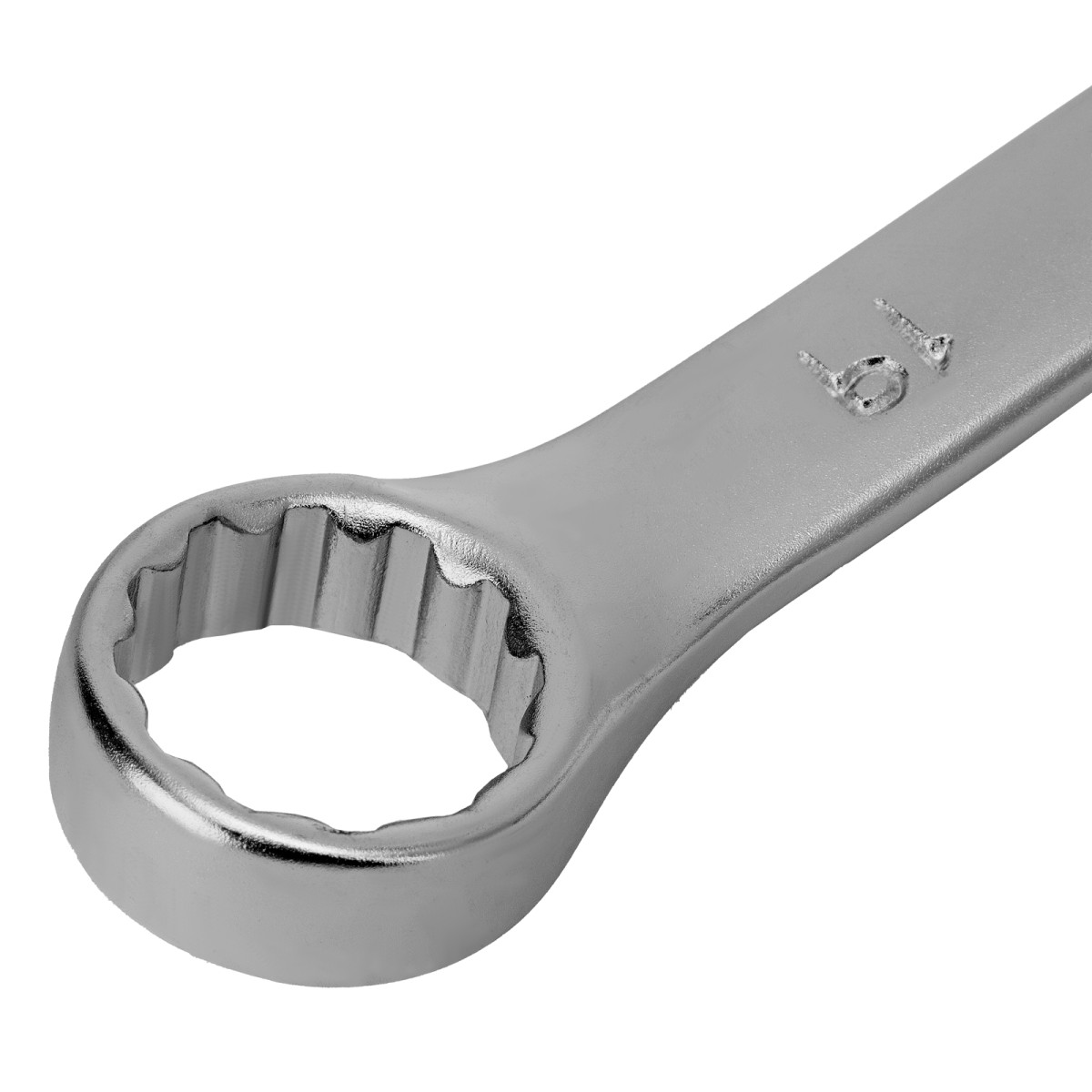 картинка Ключ комбинированный, 19 мм, CrV, матовый хром Stels