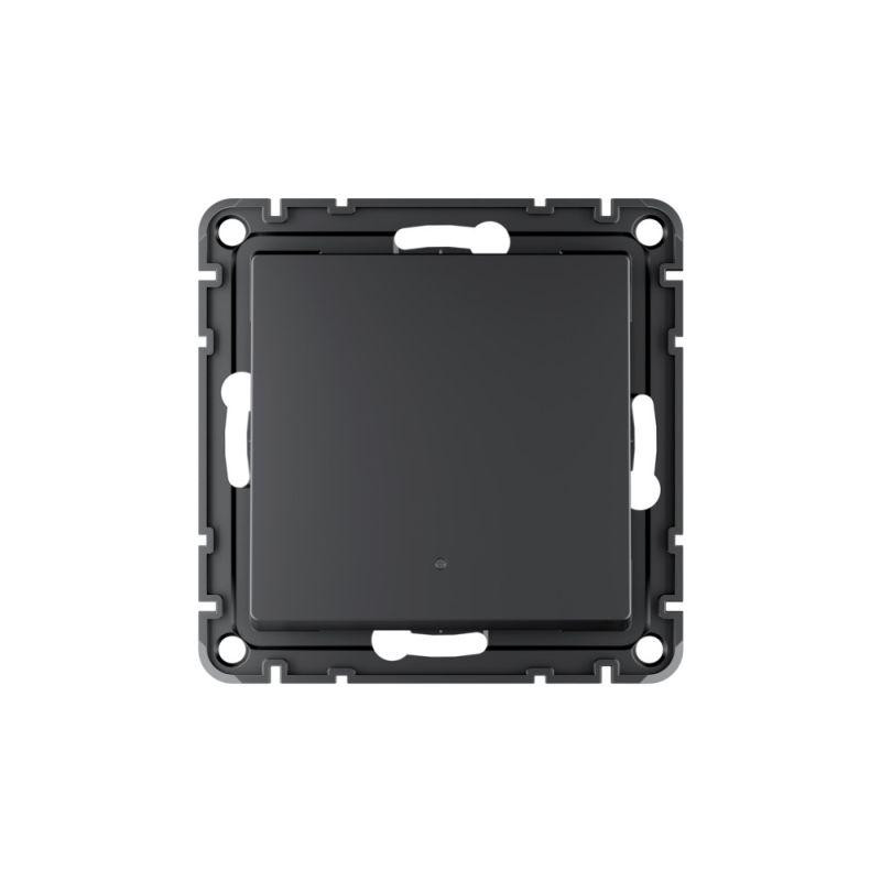 картинка Выключатель 1-кл. AtlasDesign Smart 10А (сх. 1) L+N с подсветкой Zigbee механизм карбон SE ATN001013Z